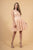 Elizabeth K - GS1604 Dimensional Floral Appliqued Lace Cocktail Dress In Pink