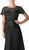 Lace Short Sleeve Illusion Bateau Sheath Dress