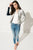  CHAPIN Blouson bleu en cuir réversible