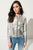  CHAPIN Blouson bleu en cuir réversible