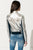  CHAPIN Blouson bleu en cuir réversible