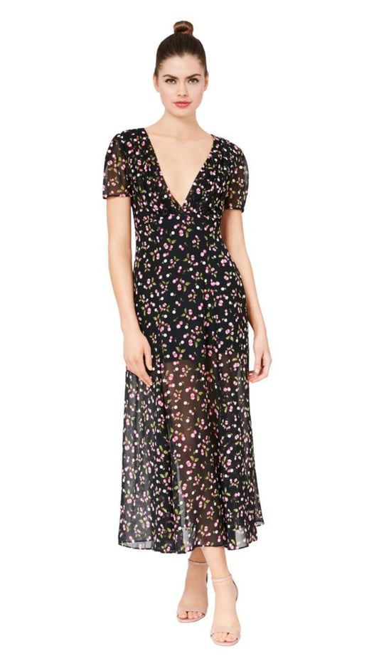 Betsey Johnson - FM03K10 Multi-colored Print A-line Dress In Black and Multi-Color