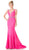 Cinderella Divine - Jeweled Deep V-neck Sheath Dress