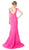Cinderella Divine - Jeweled Deep V-neck Sheath Dress