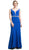 Cinderella Divine - Jeweled Deep V-neck Sheath Dress