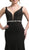 Cinderella Divine - Jeweled Deep V-neck Sheath Dress