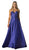 Cinderella Divine - CJ213 Strapless Sweetheart Corset Back Mikado Gown In Blue