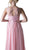 Cinderella Divine - Sleeveless Illusion Bateau Pleated A-line Dress in Pink