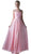 Sleeveless Illusion Bateau Pleated A-line Dress