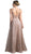 Cinderella Divine - CJ256 Sequined V-neck A-line Long Prom Dress