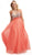 Cinderella Divine - Sleeveless Bedazzled Plunging V-neck A-line Dress
