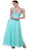 Cinderella Divine - Sleeveless Bedazzled Plunging V-neck A-line Dress