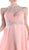 Embellished Illusion Bateau Chiffon A-line Dress