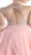 Embellished Illusion Bateau Chiffon A-line Dress
