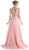 Embellished Illusion Bateau Chiffon A-line Dress