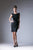 Cinderella Divine - CH515 Flutter Cap Sleeve Lace Sheath Dress In Black