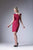 Cinderella Divine - CH515 Flutter Cap Sleeve Lace Sheath Dress In Red