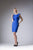 Cinderella Divine - CH515 Flutter Cap Sleeve Lace Sheath Dress In Blue