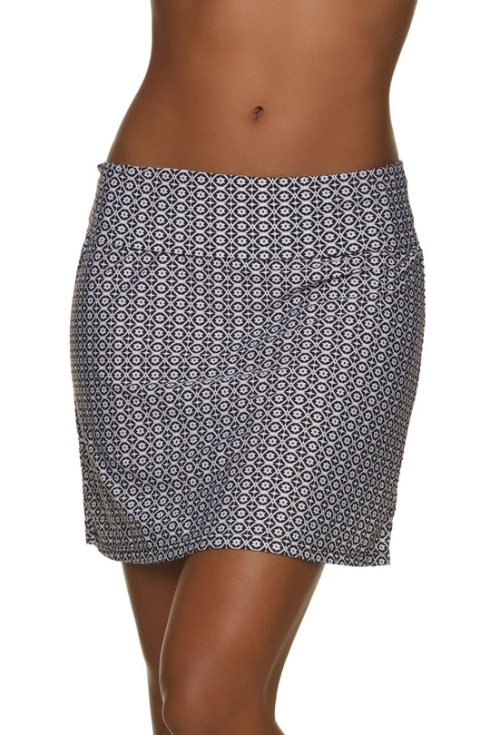 POOL SIDE SKIRT-BLACK-WHITE