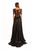 Beside Couture by Gemy - CPF12 3216 Jeweled Lace A-line Dress In Black