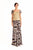 Beside Couture by Gemy - CPF12 3227 Bateau Neck Printed Gown In Multi-Color