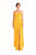 Beside Couture by Gemy - CPF12 3257 Twisted Ruched Sheath Dress In Yellow