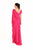 Beside Couture by Gemy - CPF12 3268 V-neck Draped Gown   In Pink