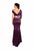 Beside Couture by Gemy - CPF12 3275 Applique Bateau Sheath Dress In Purple
