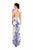 Beside Couture by Gemy - CPF12 3277 Cowl Neck Sheath Gown In Blue