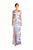 Beside Couture by Gemy - CPF12 3277 Cowl Neck Sheath Gown In Blue