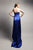 Beside Couture by Gemy - CPF13 3667 Applique Corset High Low Dress In Blue
