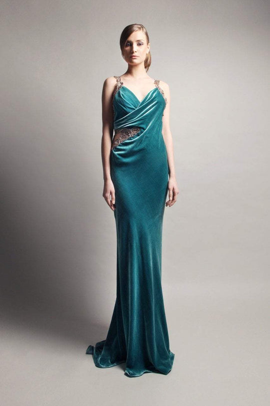 Beside Couture by Gemy - CPF13 3689 Fitted Dress with Open Back In Green