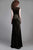 Beside Couture by Gemy - CPF14 3990 Epaulette Cap Sleeve Velvet Gown In Green