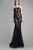 Beside Couture by Gemy - CPF14 4046 Strapless Geometric Illusion Gown In Black