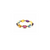 Multicolor Stones Smooth Marquise Ring Band in 18k Yellow Gold
