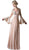 Embellished Lace Long Bell Sleeve A-line Dress