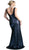 Cinderella Divine - Fully Sequined Deep V-neck Sheath Dress