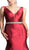 Cinderella Divine - Chic Plunging V-neck Ruffled Mermaid Dress