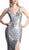 Cinderella Divine - Sequined Sheath Prom Dress With Crossed Open Back
