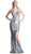 Cinderella Divine - Sequined Sheath Prom Dress With Crossed Open Back