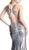 Cinderella Divine - Sequined Sheath Prom Dress With Crossed Open Back