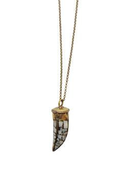 Tibetan Abalone Horn Necklace
