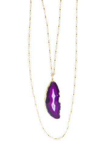 Heather Gardner - Agate Slice Necklace
