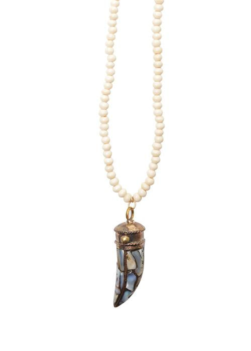 Tibetan Horn Diamond Necklace
