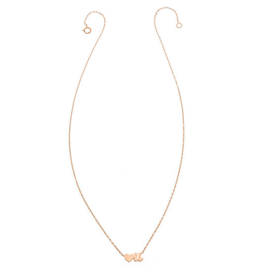 HeartU script Necklace