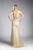 Cinderella Divine - CZ0010 Beaded Chevron Motif Long Mermaid Gown In Gold