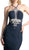 Cinderella Divine - Bedazzled Halter Neck Sheath Evening Dress