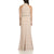 Cachet - 57808 Jeweled Collar Halter Lace Gown In Neutral