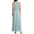 Cachet - 56579 Bejeweled Halter Accordion Pleats Long Dress in Green
