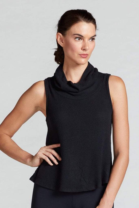 ChiChi Active - Cara Cowlneck Tank- Black